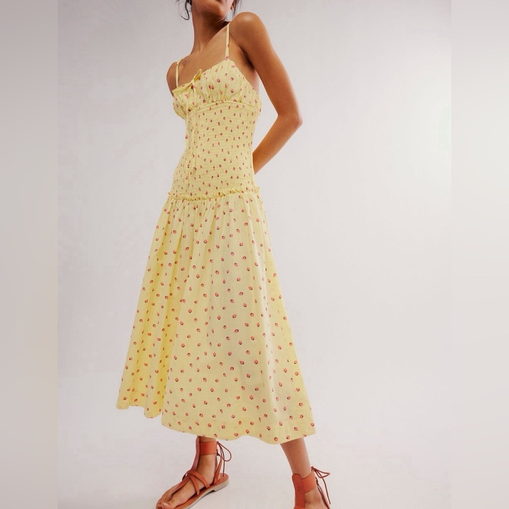 NWOT Free People Strawberry Midi Dress